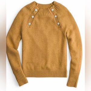 J. Crew crewneck sweater with jeweled buttons, EUC, size XS
